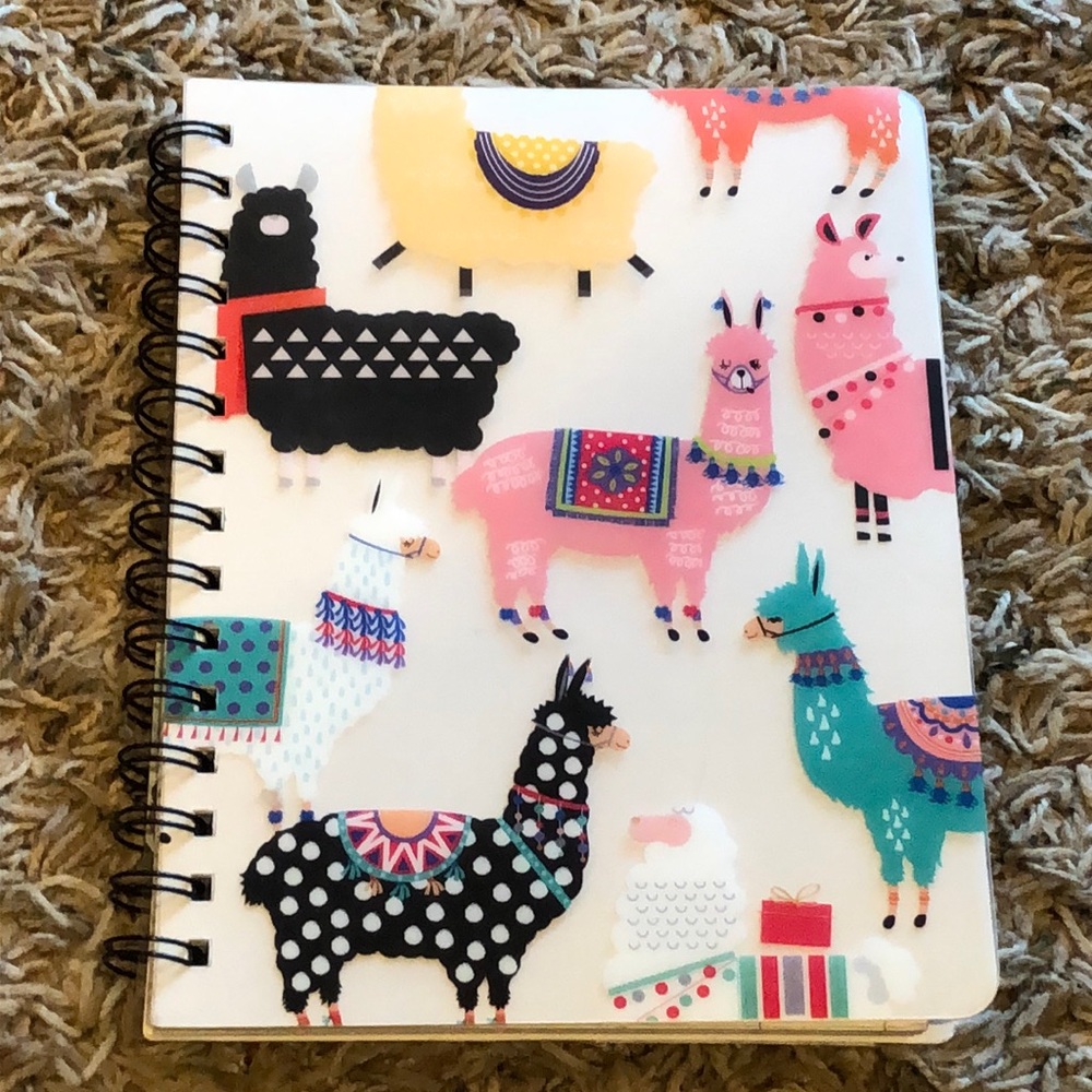Llama spiral bound notebook w/ free gift